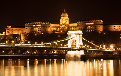 The Buda Castle and the Chain Bridge at night