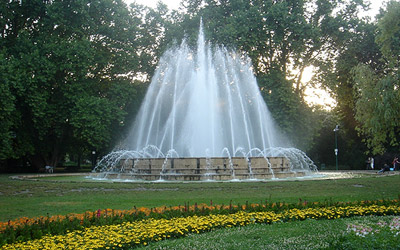Musical fountain on the Margaret Island